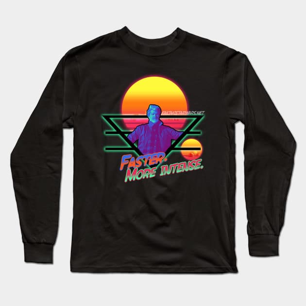 George Lucas: Faster. More Intense. Long Sleeve T-Shirt by Faking Fandom
